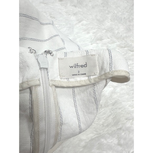 Aritizia Wilfred Ecoulement Romper White/Black Striped Sleeveless Size 2 - Picture 3 of 3